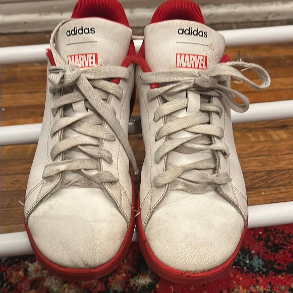 Adidas Marvel White and Red Sneakers Spider-Man
